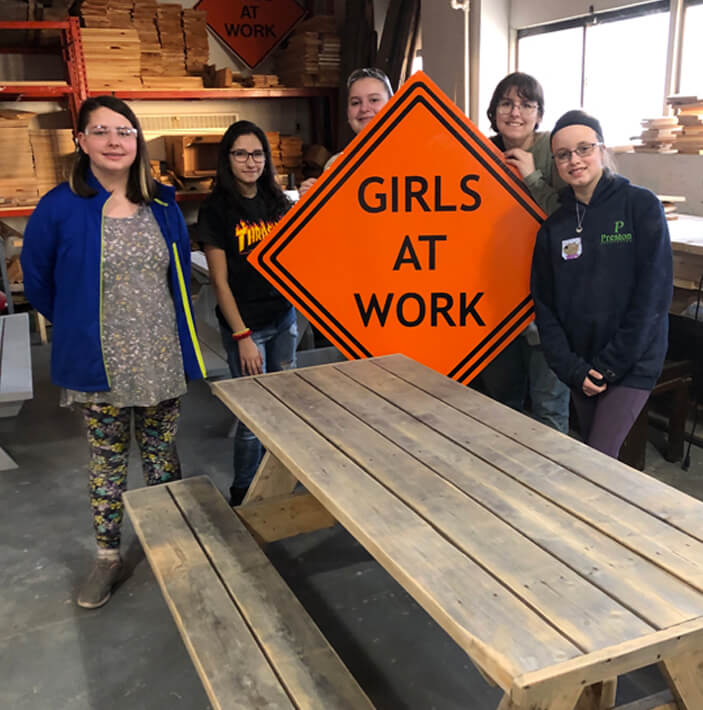 Team Builds for Girls - Girls at Work